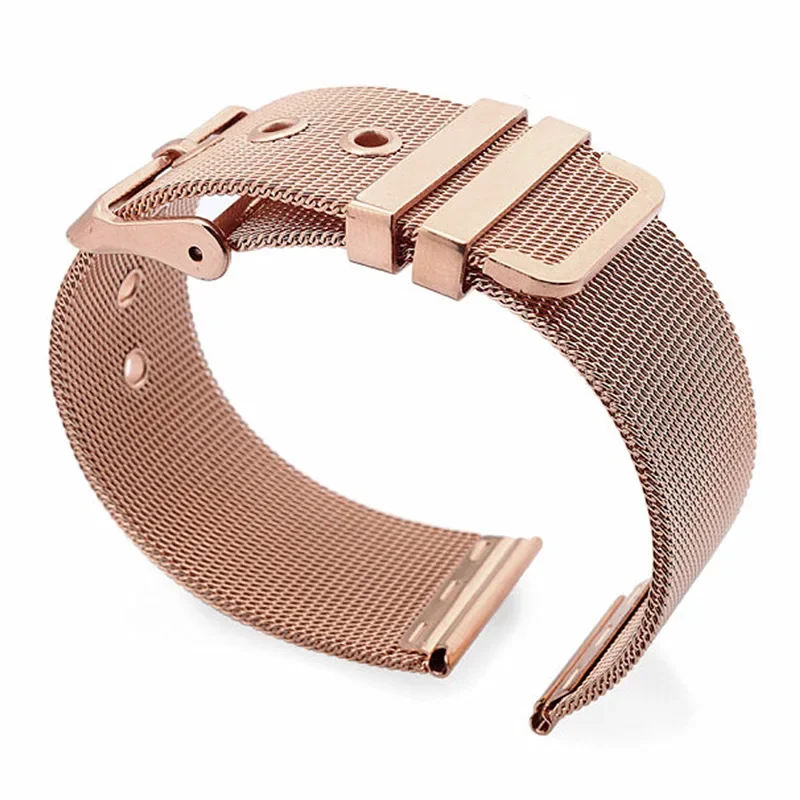 18mm 20mm 22mm 24mm Metal Bracelet 0.4mm Mesh Watchband Stainless Steel Strap Pin Buckle Milanese Watch Band for Omega Seamaster