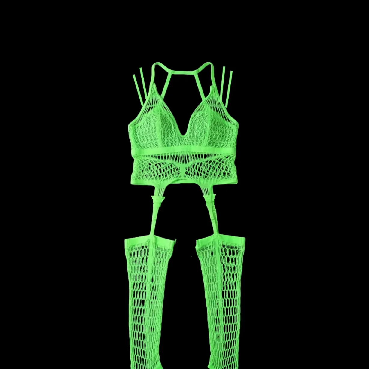 

Luminous Sexy Bodysuit See Through Hollow Out Net Clothing Sexy Lingerie Mesh Sexy Costumes for Mesh Dress Underwear