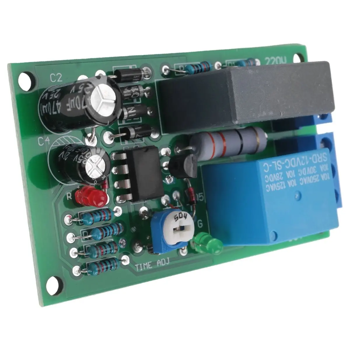 DT89 HOT 220V relay board, power on, time delay, circuit module, corridor switch, stair light, D1B5