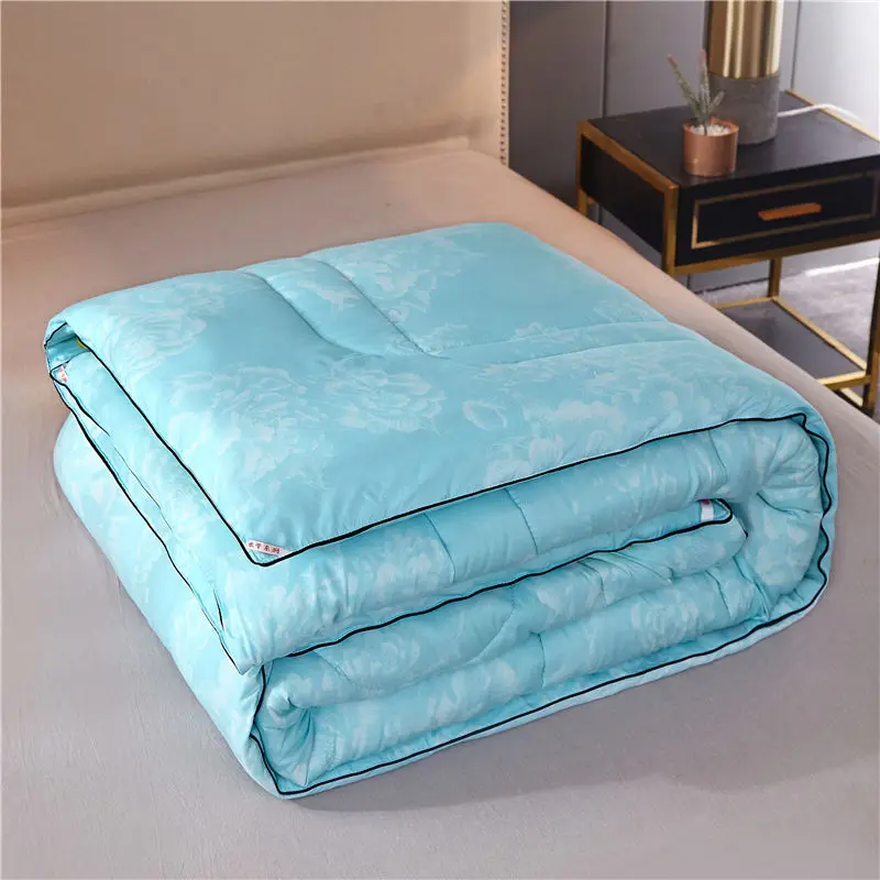 Ice Silk Quilt for Bedroom, 100% Genuine, Mulberry Silk, Warm Core, Spring and Autumn Quilt, Cool Air Conditioner, Bed Quilts