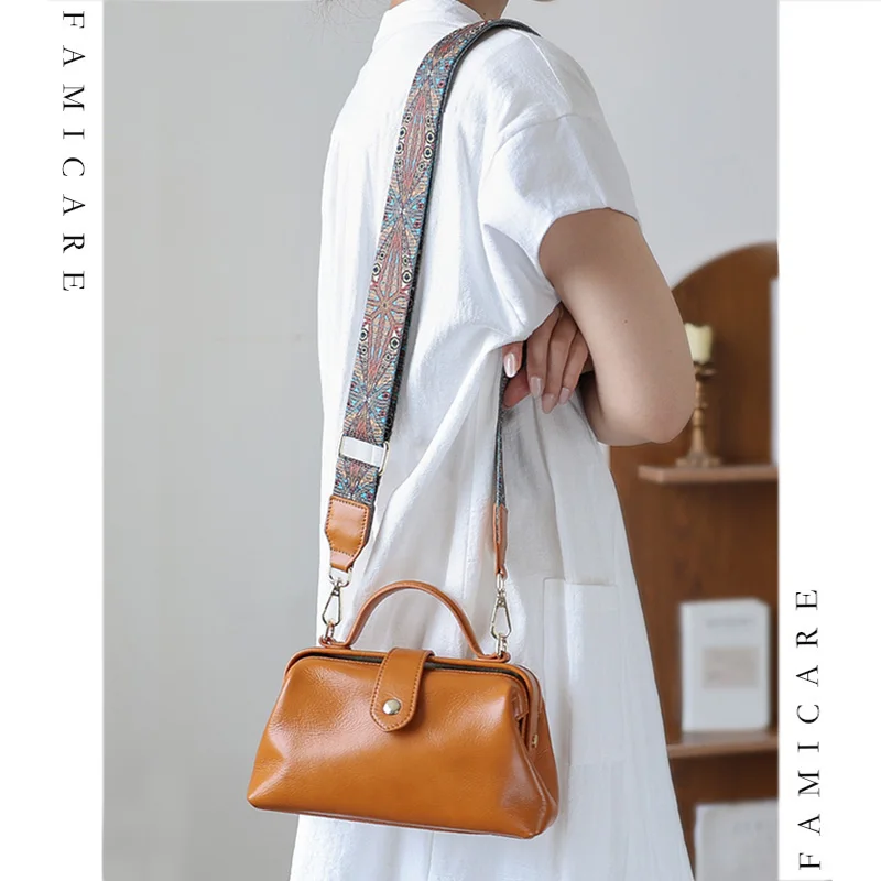 High-Quality Waterproof Genuine Leather Women's Crossbody Bag