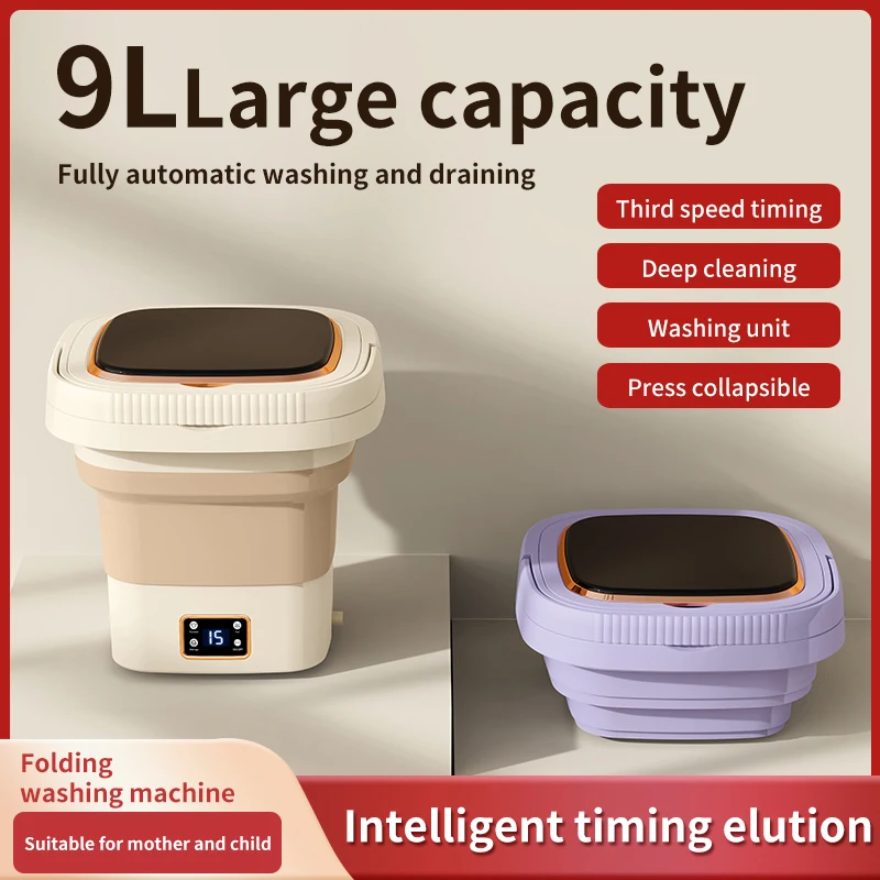 Top Loading Portable travel mini household car outdoor small folding washing underwear lazy socks electric washing machine