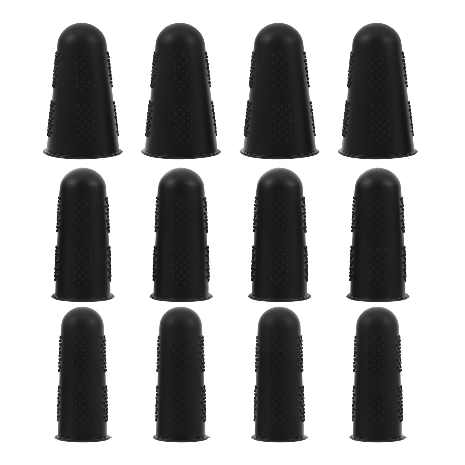 

12Pcs Silicone Finger Protectors Heat Resistant Non-Slip Reusable Finger Caps for Hot Glue Sewing Ironing Crafting