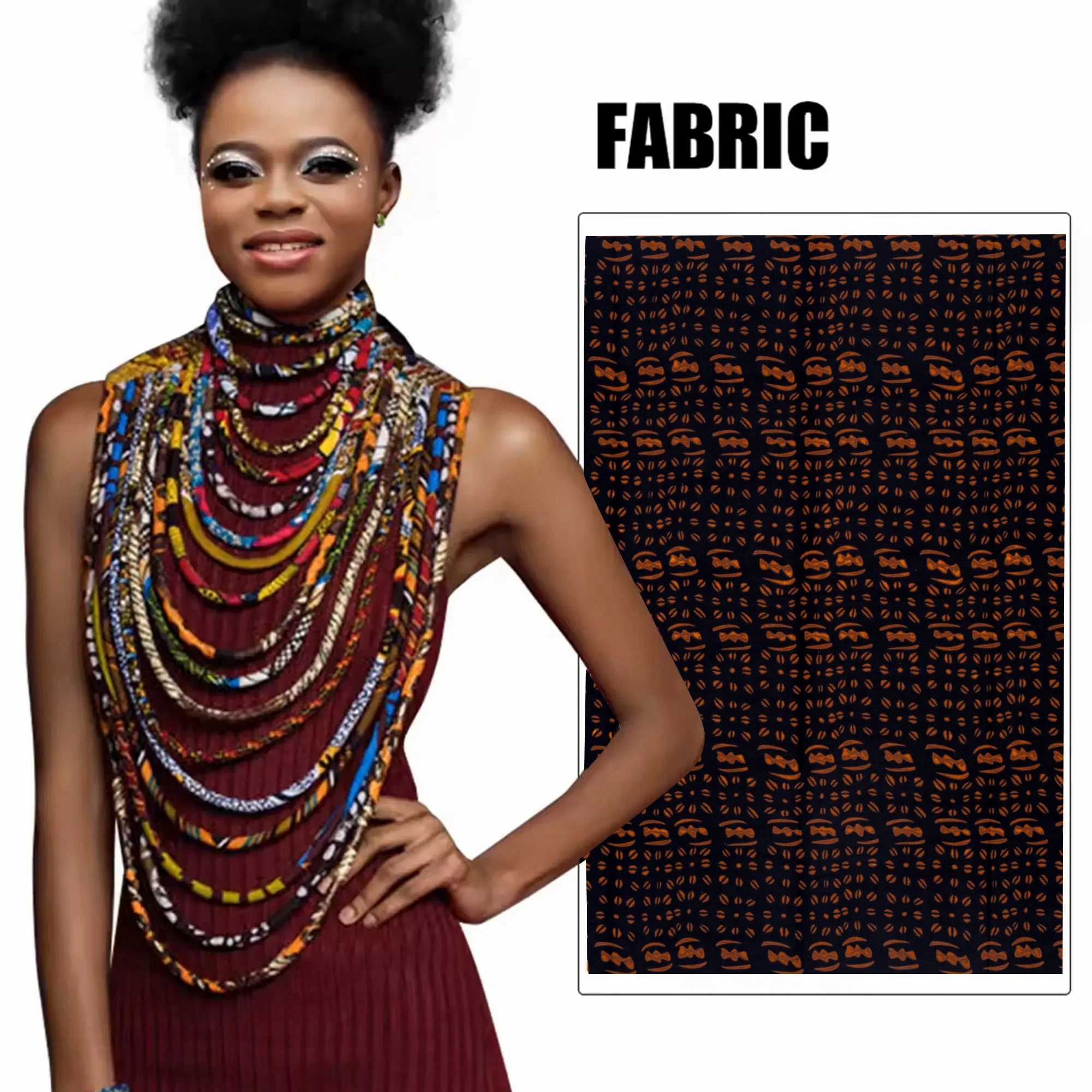 African Multi Strands Statement Choker Necklace Handmade Multi-layered Rope Necklaces wyb181