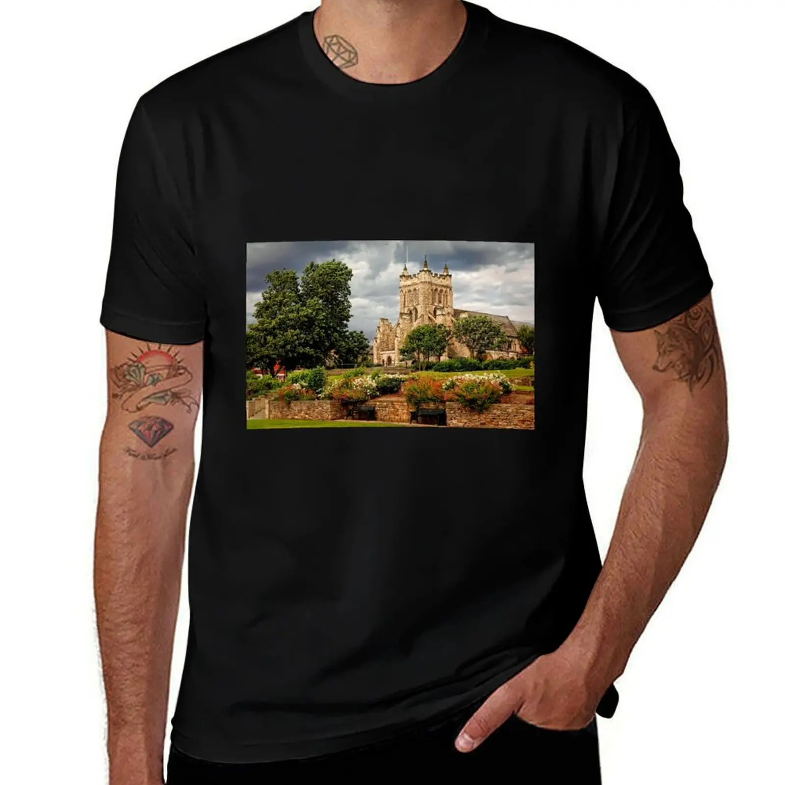 

Summertime at St.Hilda's Church Hartlepool T-Shirt shirts graphic cheap stuff funny costumes heavyweights plus size men clothing