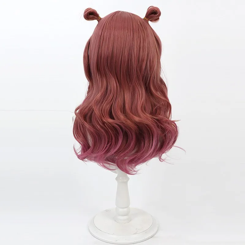 شعر مستعار Idolmaster Gakuin Hanami Saki التنكري ذو لونين متدرج متكامل صغير جديلة هدية الهالوين