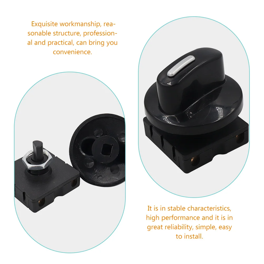 

Поворотный переключатель, 2 комплекта, 3-скоростное управление вентилятором, универсальный селектор, ручка потолочного обогревателя, установка, прочная, стабильная производительность