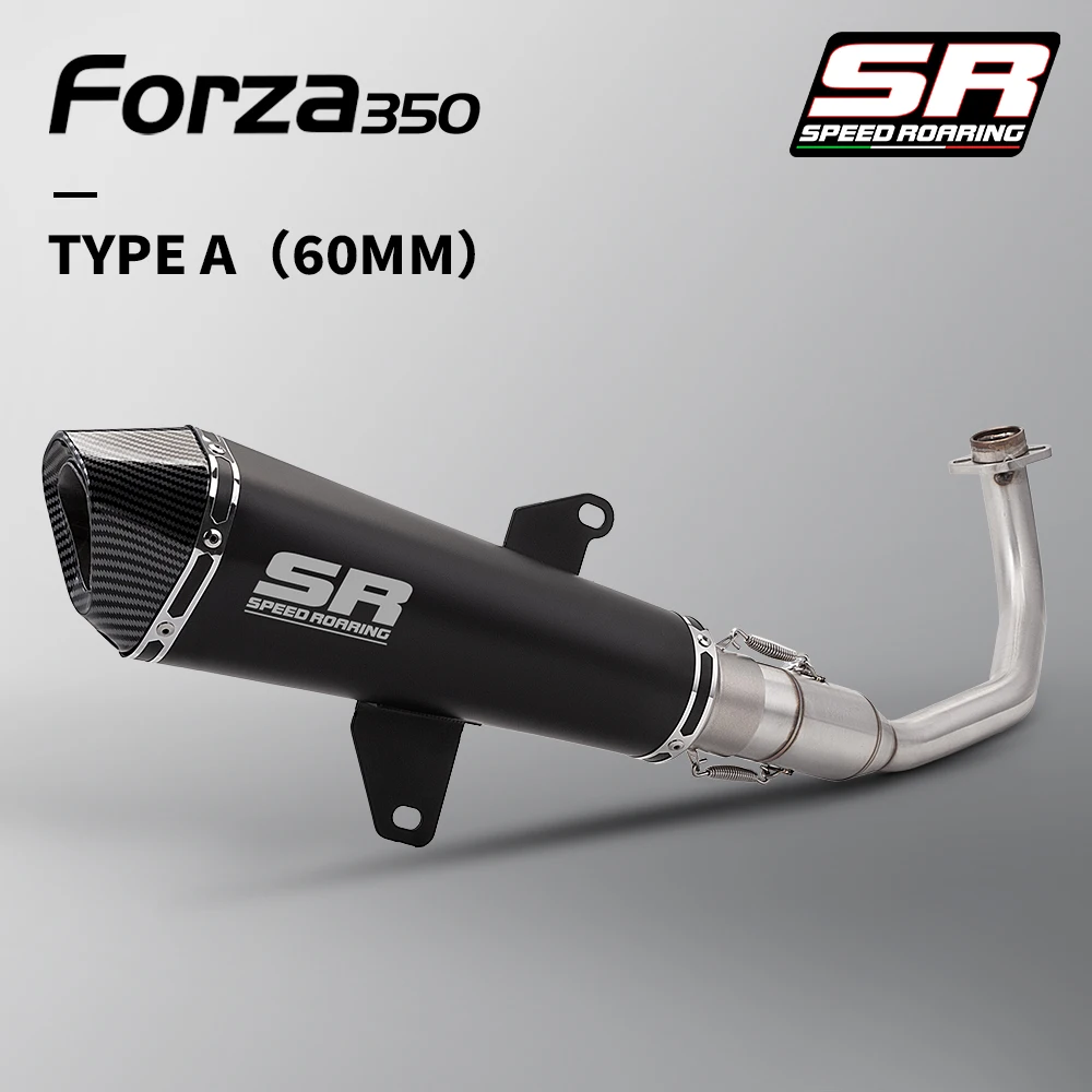 

Motorcycle Exhaust System For Forza350 FORZA NSS 350 2021-2024 Modified Muffler With Front Middle Link Pipe