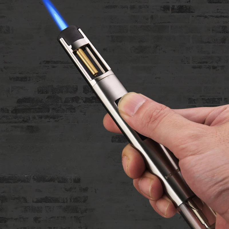 HONEST Blue Flame Windproof Cigar Lighter Suitable for Barbecue Baking Welding Gun Men's Gift Cigarette Accessories