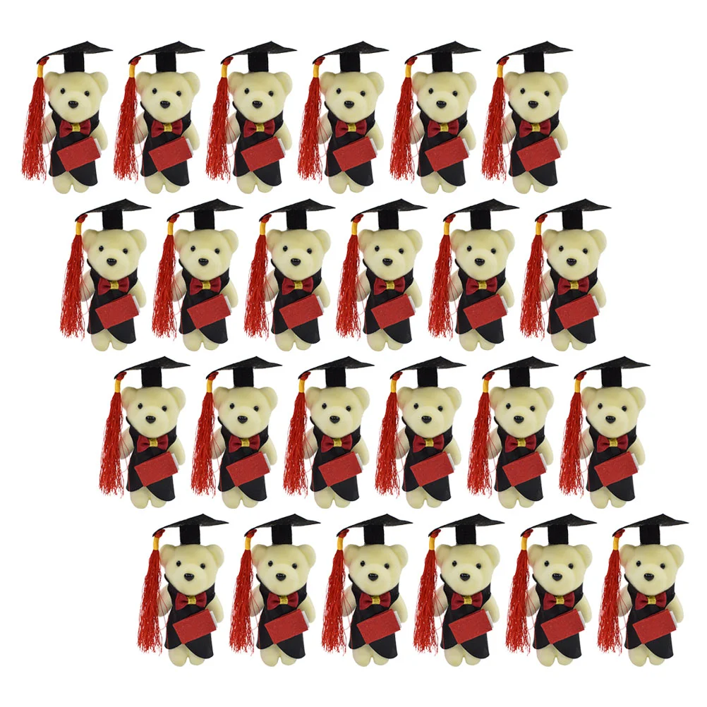 24 Pcs Dr Bear Graduation Dolls for Sale DIY Accessories Bouquet Number Foam Cloth 2023 Tassel