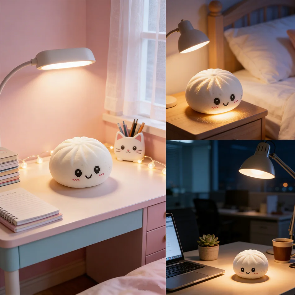 Dumpling Squishy Toy with steamer Box Stress reducing rebound toy Stress Relief Sensory Ball blind box Toy for Kid Adult ﻿Gift