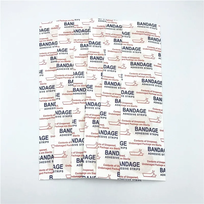 Banda adesiva redonda para crianças, impermeável, respirável, kit de primeiros socorros, bandaids para crianças, camping, 22mm de diâmetro, 100pcs