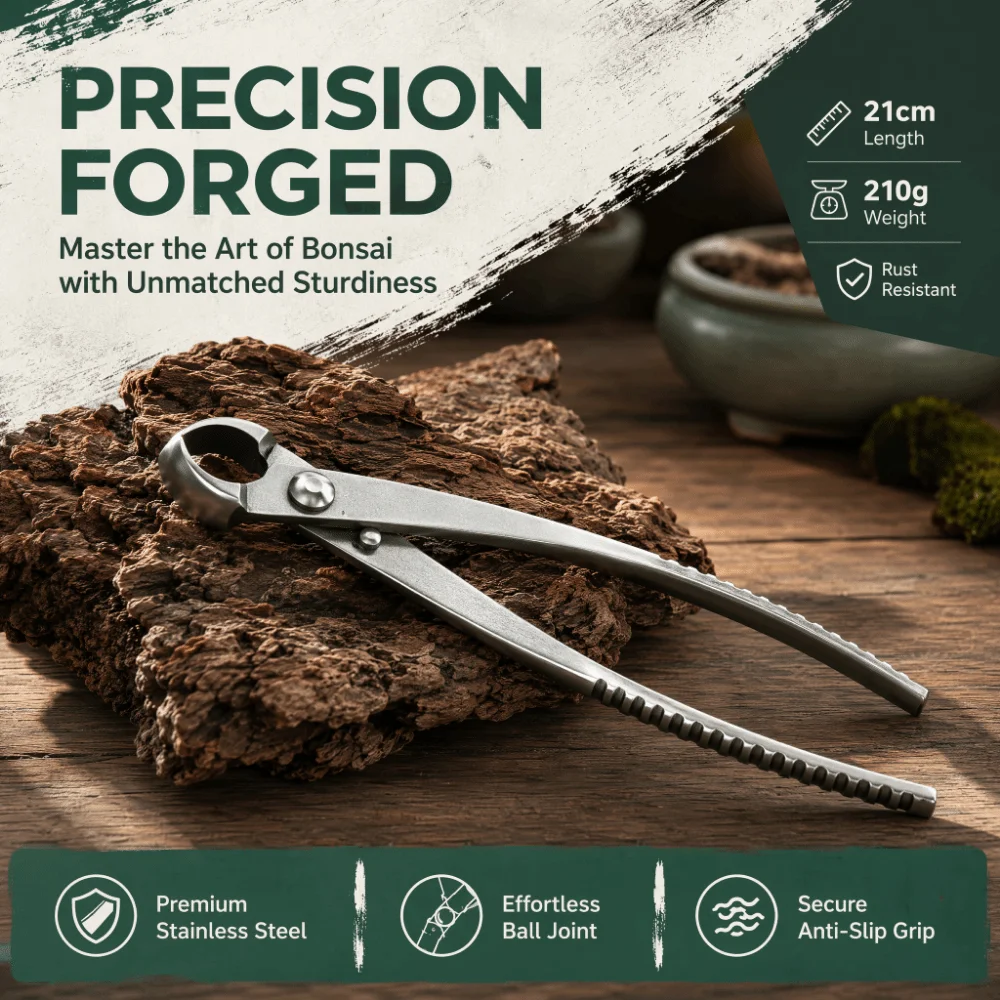 Hand Pruner Stainless Steel Bonsai Tools Anti-slip Portable Pruning Shears 21cm Multifunctional Ball Joint Shears Flower Pruning