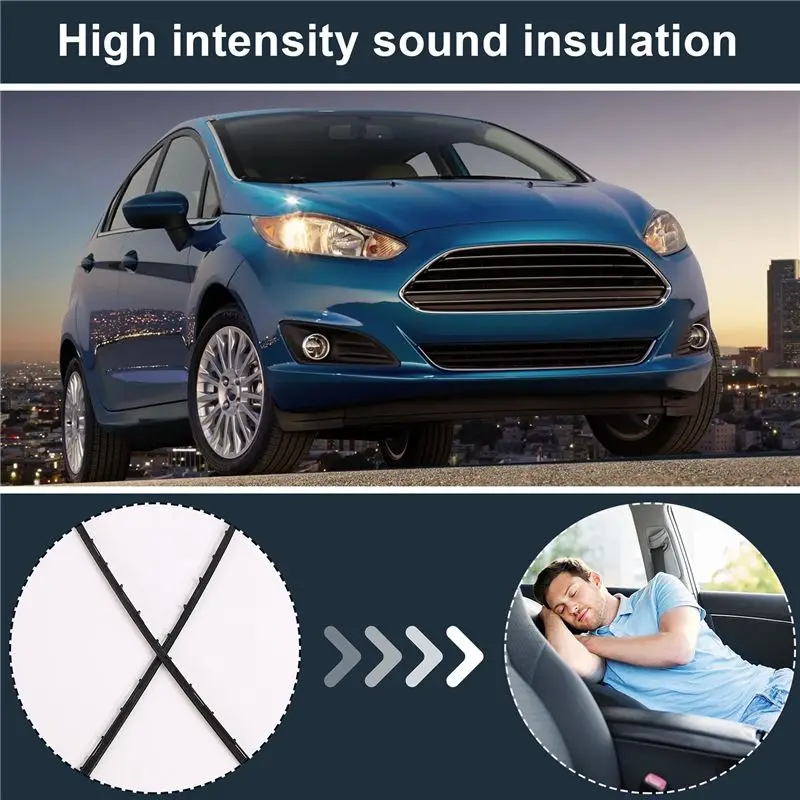 Efficientt-1Pair Front Windshield Seal Strip 8A61-A03179-AF 8A61-A03178-AF For Ford Fiesta 2010-2019 Waterproof Sealing Strip