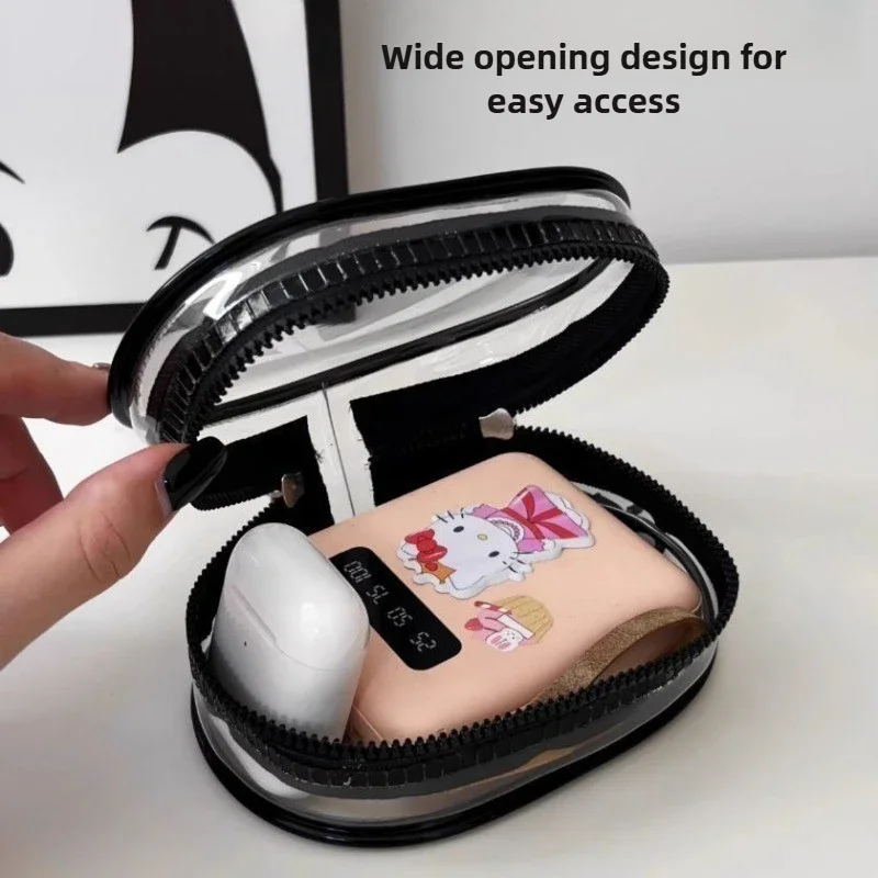 透明なケーブルオーガナイザー コンパクトなデザイン イヤホン パワーバンク ストレージ 旅行に不可欠なポータブルケース ユニバーサル互換性