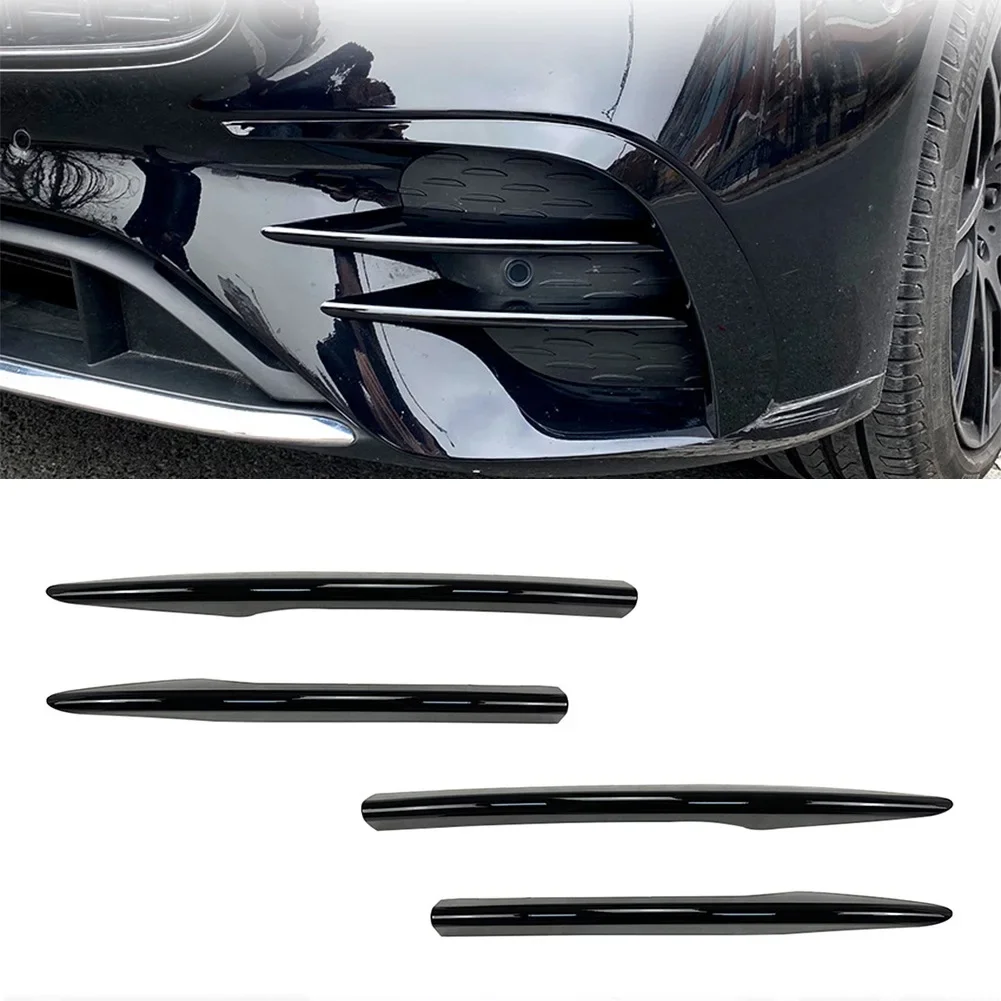 

Car Front Bumper Fog Light Lamp Decorative Cover Trim For Mercedes Benz New E-Class W213 E260 E300 E53 2021+ ABS