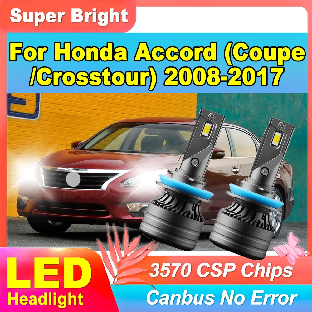

Plug and Play 6000K White 3570 CSP Chips H11 H8 H9 LED Headlight 120W High Power For Honda Accord (Coupe/Crosstour) 2008-2017