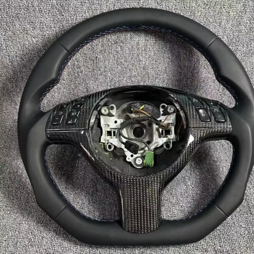 

Customize Carbon Fiber Leather Steering Wheel For BMW M3 E46 E39 E53 330i 325i 01-06 Car Interior Accessories