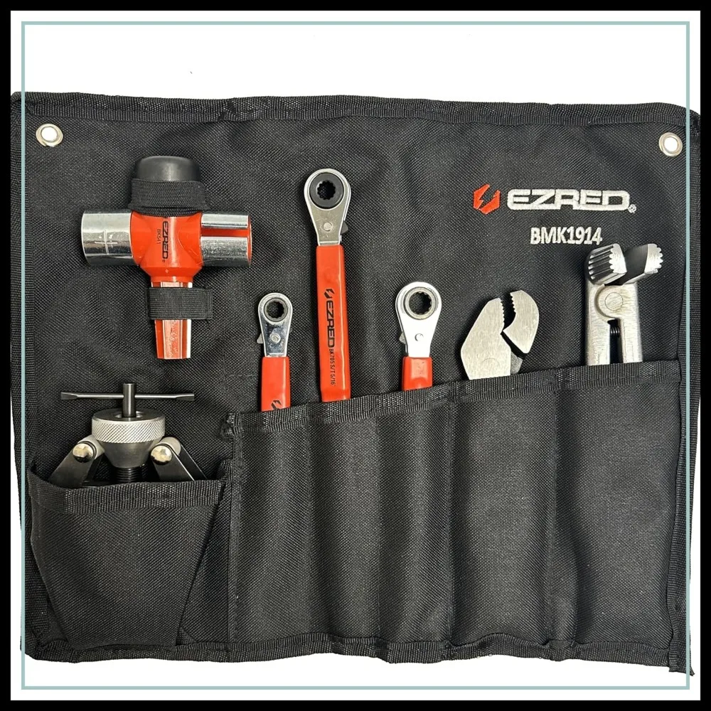 

5-Piece Battery Maintenance Kit with Terminal Cleaner, Ratchet, Pliers
