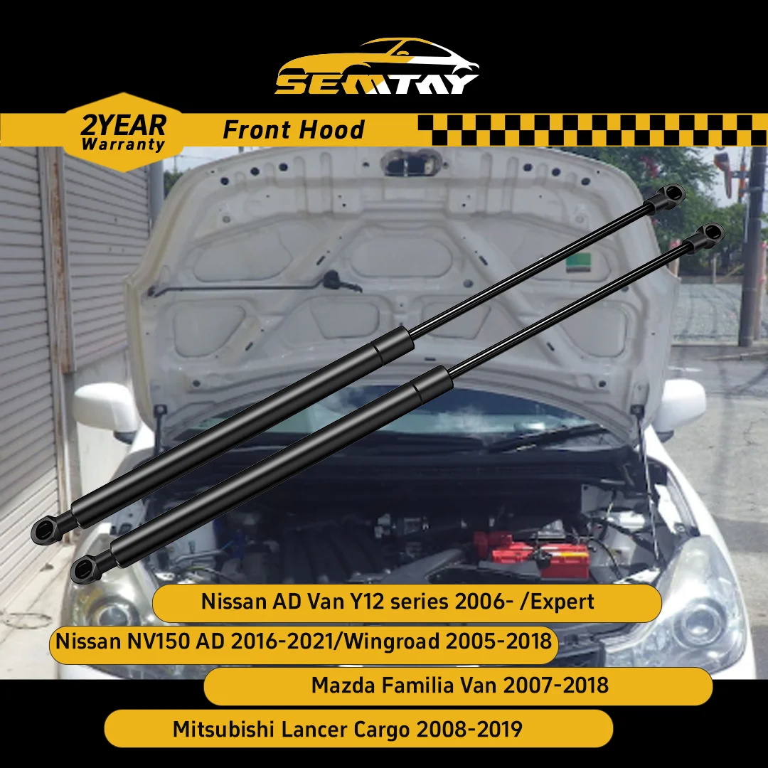 

SEMTAY Hood Struts for Nissan AD Van Y12 series 2006-/NV150 AD 2016-2021/AD Expert Bonnet Lift Support Spring Shocks Damper