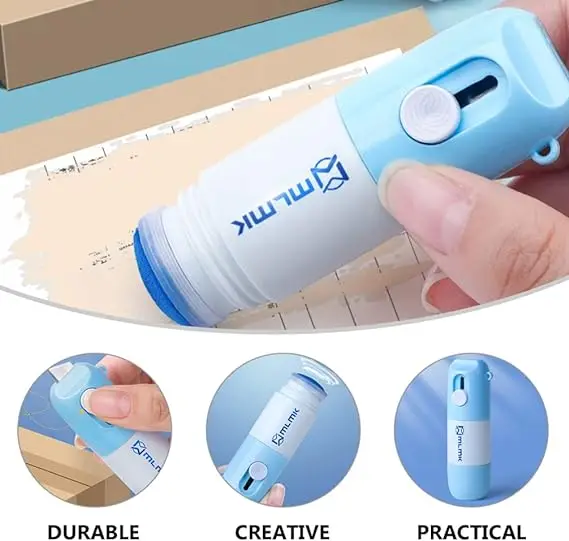 

Thermal Paper Easer Mail Opener 2 in 1 Correction Fluid with Knife Anti Peep Identity Information Privacy Protector Eraser