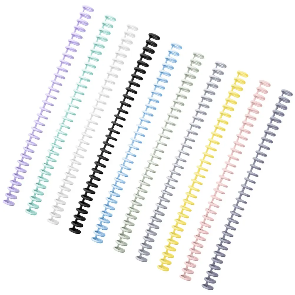 

10 шт. кольцевых пружин для переплета, разрезаемые, портативные, для блокнотов, для скрапбукинга, органайзеров, для дома, офиса, школы