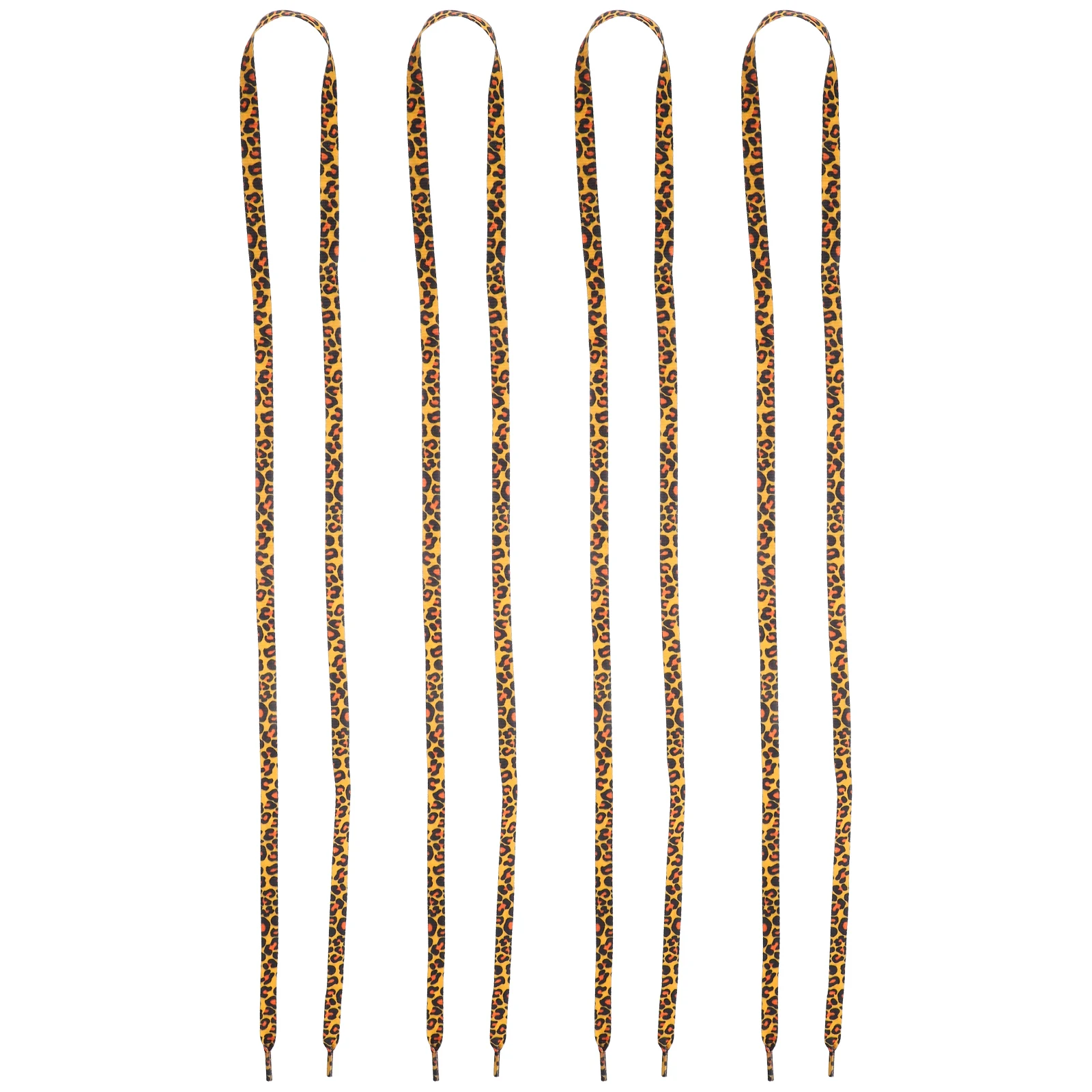 

2 Pcs Women Flat Polyester Classic Polyester Shoelaces Durable Replacement Leopard Shoelace Ties Shoe Accessories