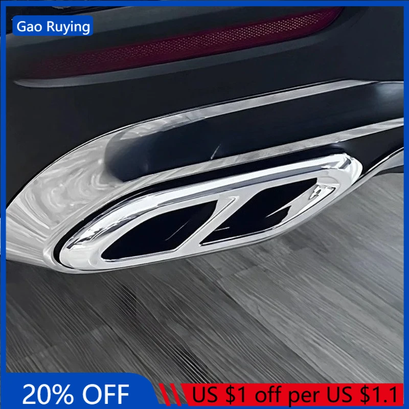 

Gao Ruying For Mercedes Benz GLC Class X254 W254 GLC260 2023-2025 Car Tail Throat Exhaust Pipe Tail Cover Trim Car Accessories