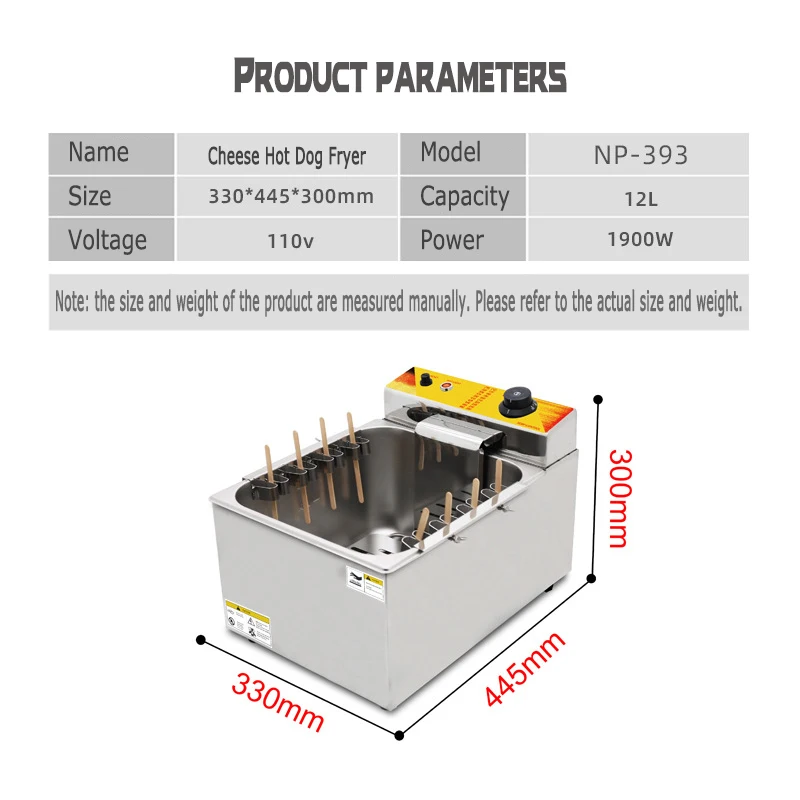 Commercial Automatic 25L12L Large Capacity Cheese Hot Dog Sticks Fryer Electric Deep Korean Corn Dog Fryer Machine Snack Machine
