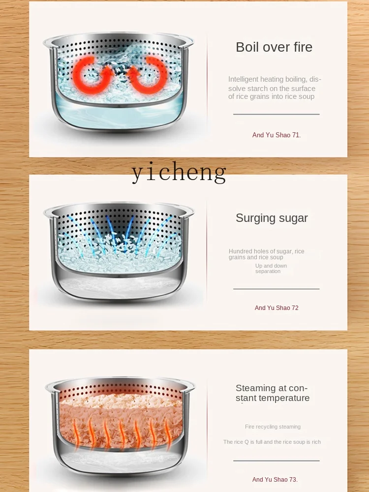 Рисоварка ZC с низким содержанием сахара, разделение рисового супа на 2-3 л, миниатюрная Бытовая многофункциональная рисоварка