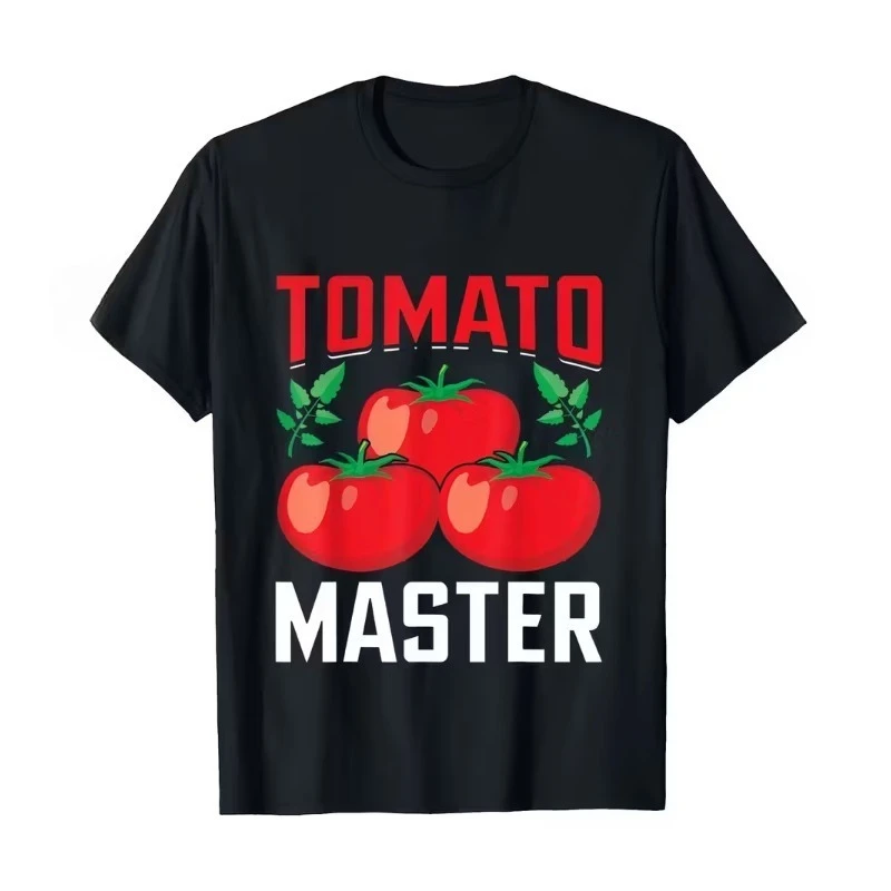 Men's Women Vintage Tomato Master T Shirt Streetwear Oversized Tee Summer Casual Vintage Cotton Tomato Lovers Gifts Short Sleeve