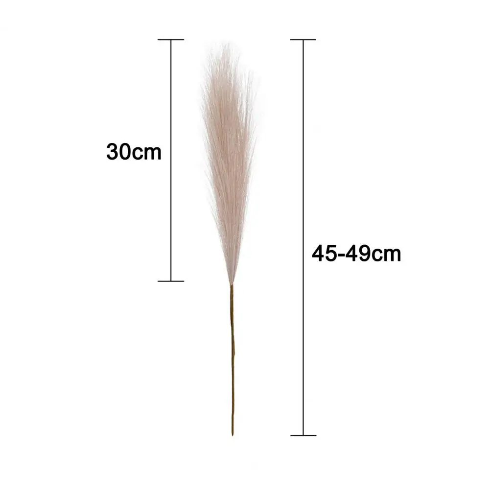 50CM 10PCS Fluffy Pampas Grass Boho Decor Flower Fake Plant Reed Simulated Wedding Party Home Decoration Artificial Flowers
