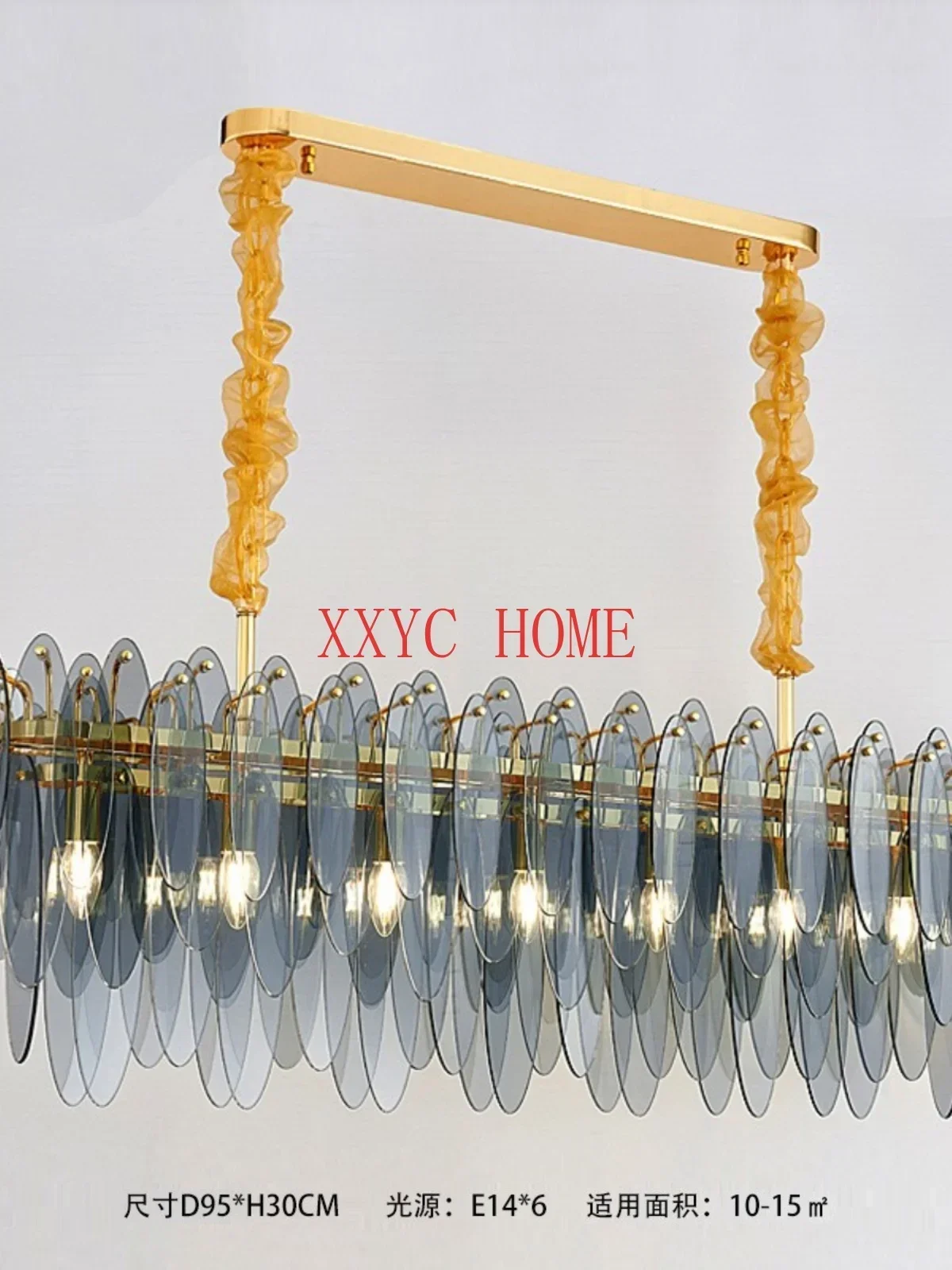 

Light Luxury Restaurant Bedroom Pendant Light New Dining Hall Glass Light
