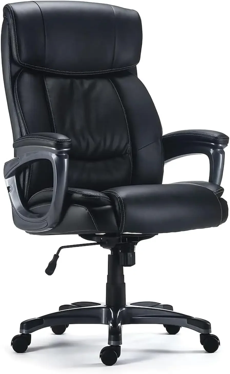 Staples Lockland Managers Chair, Bonded Leather Big and Tall Cushioned Office Chair, Adjustable Height, Metal Frame, Can Be Used