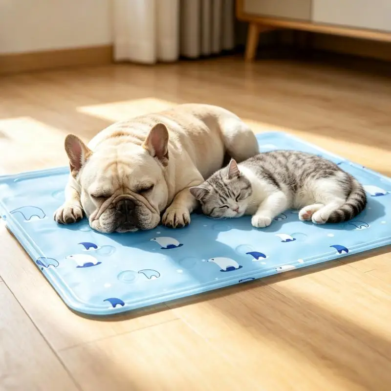 Pet Summer Cartoon Gel Self Adding Water Cooling Pad Puppy Dogs Bed Cats Supplies Ice Pad Dog Accessories Pet Cushion Furniture