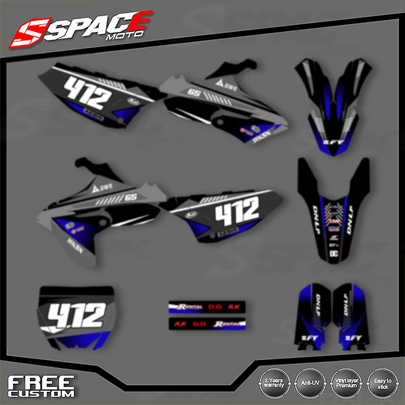 

SPACE Custom Motorcycle Graphics Background Decal for YAMAHA YZ65 2018 2019 2020 2021 Stickers Kits 004