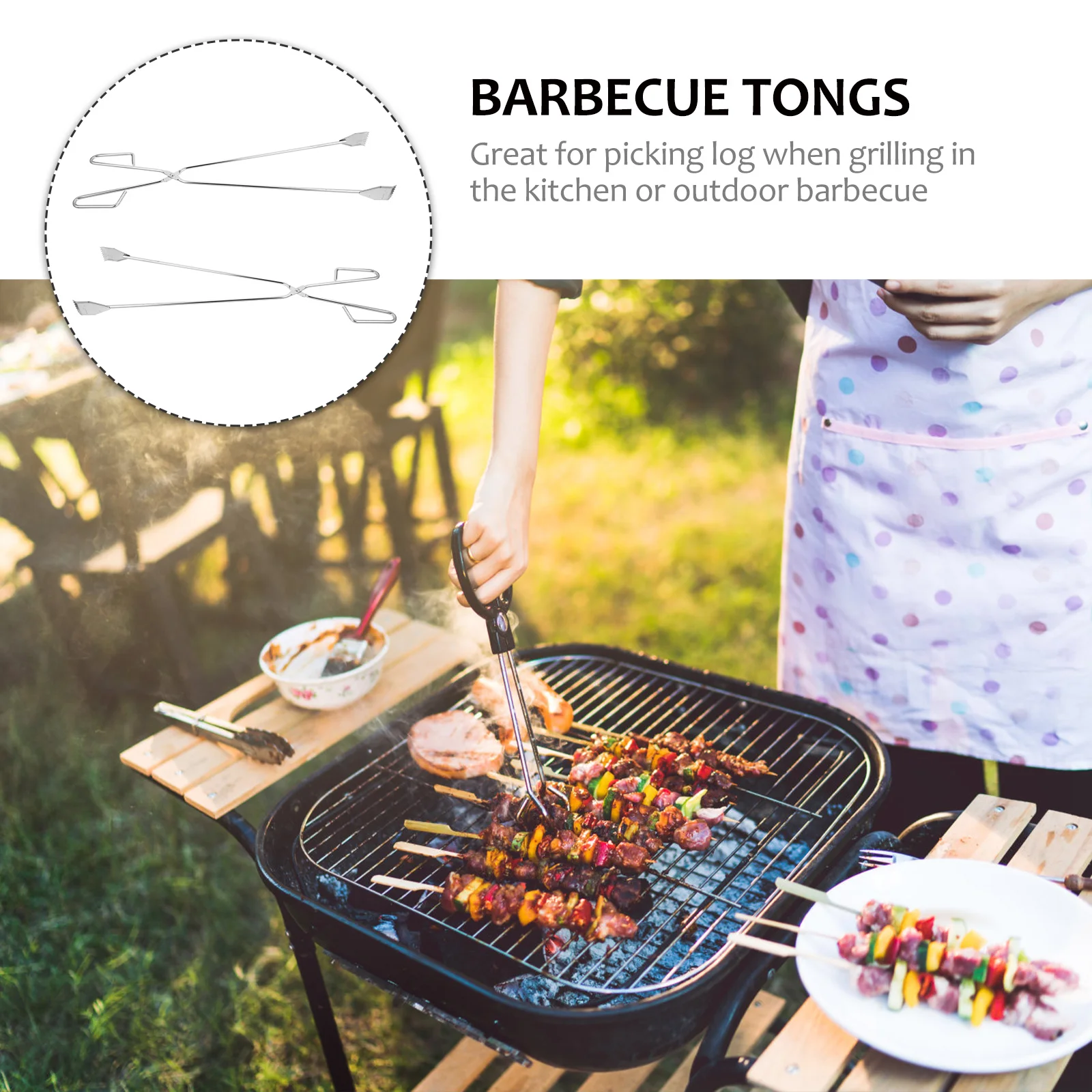 Рисунок 5 - щипцы для дров, длинные стальные щипцы для барбекю