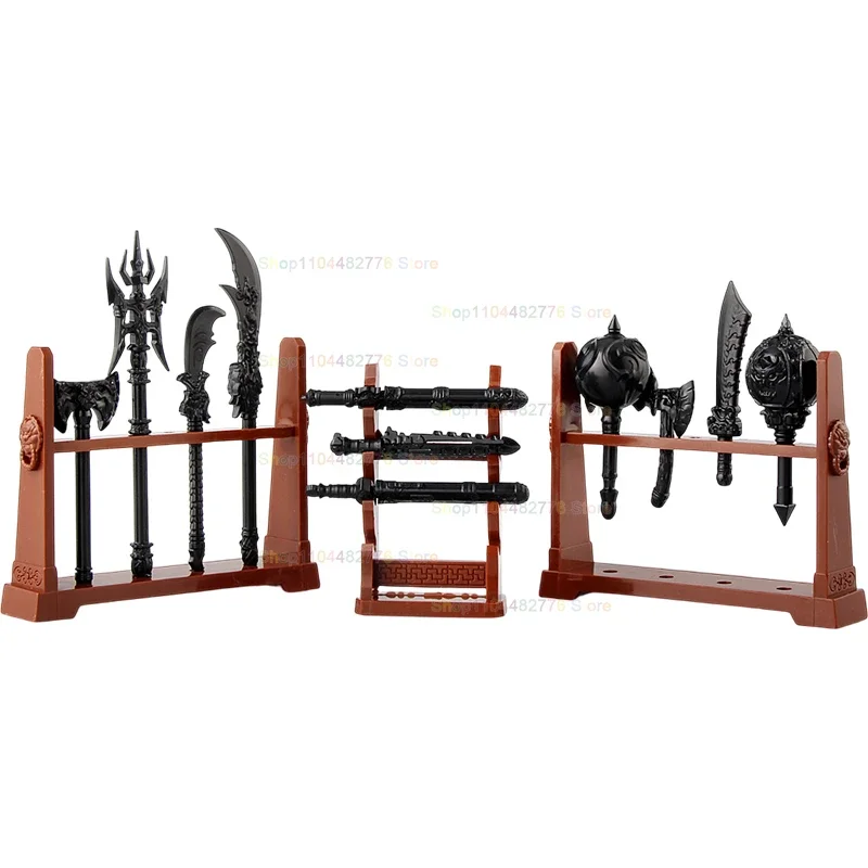 Martelo faca machado espada acessórios blocos de construção modelos cavaleiros medievais diy tijolos bonecas brinquedos para crianças presentes aniversário