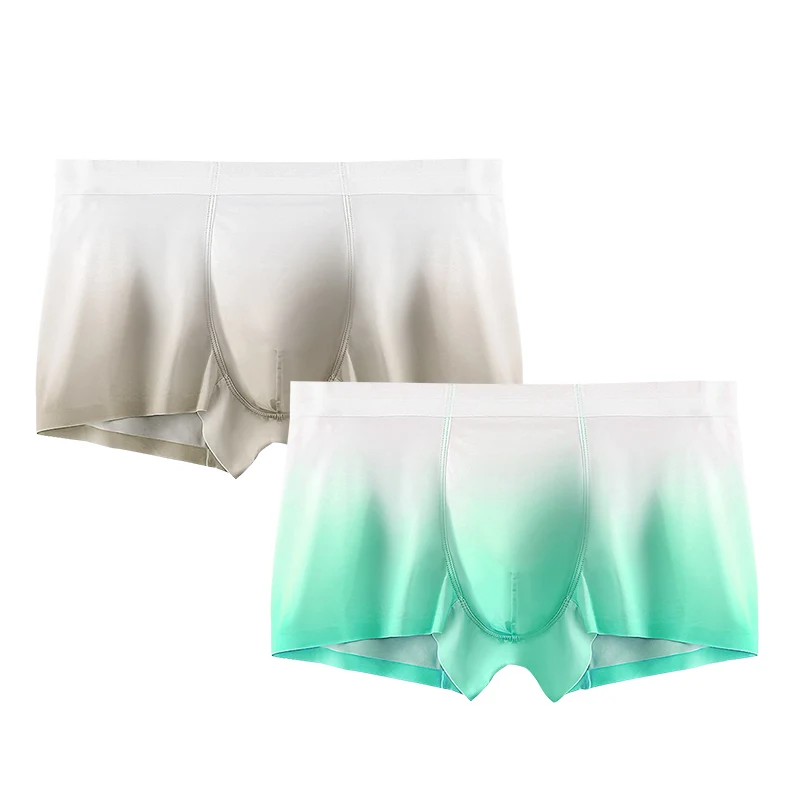 

3PCSMмужское антибактериальное нижнее белье из ледяного шелка, мужские летние тонкие боксеры, сексуальные мужские спортивные и дышащие четырехугольные брюки