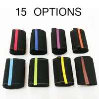 Negro de la cubierta de la rueda del volante del trenzado coche funda de volante no-slip de cuero mate de gamuza trenzado para volante