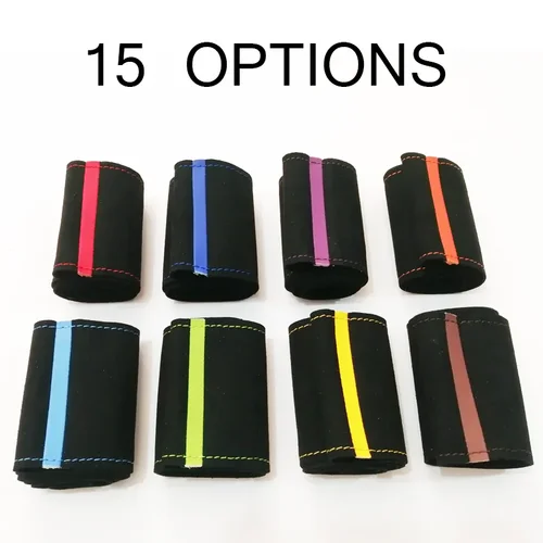 Imagen 1 del producto Negro de la cubierta de la rueda del volante del trenzado coche funda de volante no-slip de cuero mate de gamuza trenzado para volante