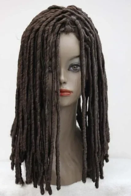 HIP-Bathroom P Reggae-Perruque de Dreadlocks Noirs, Tresses Tim ade, Perruque de ixCosplay