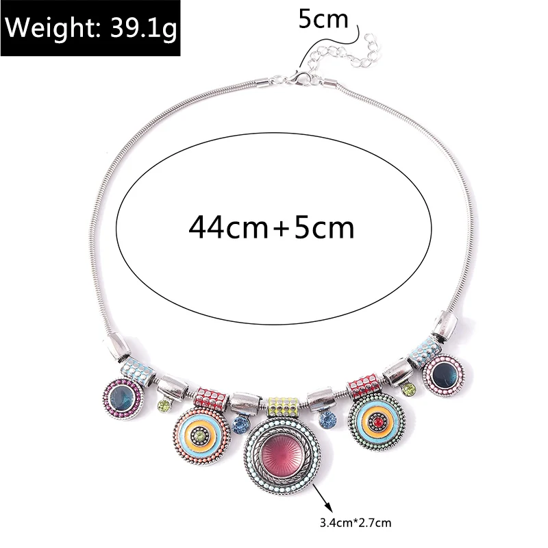 Aihua Mode Böhmischen Halsband Halskette Vintage Ethnische Nepal Aussage Maxi Halskette Für Frauen Collier Gypsy Schmuck – Detail 7