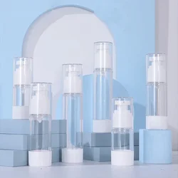 10Pcs 15ml 30ml 60ml 80ml 100ml Empty Emulsion Bottle Transparent Airless Pump Vacuum Bottle Travel Sub-Bottling Lotion Cosmetic