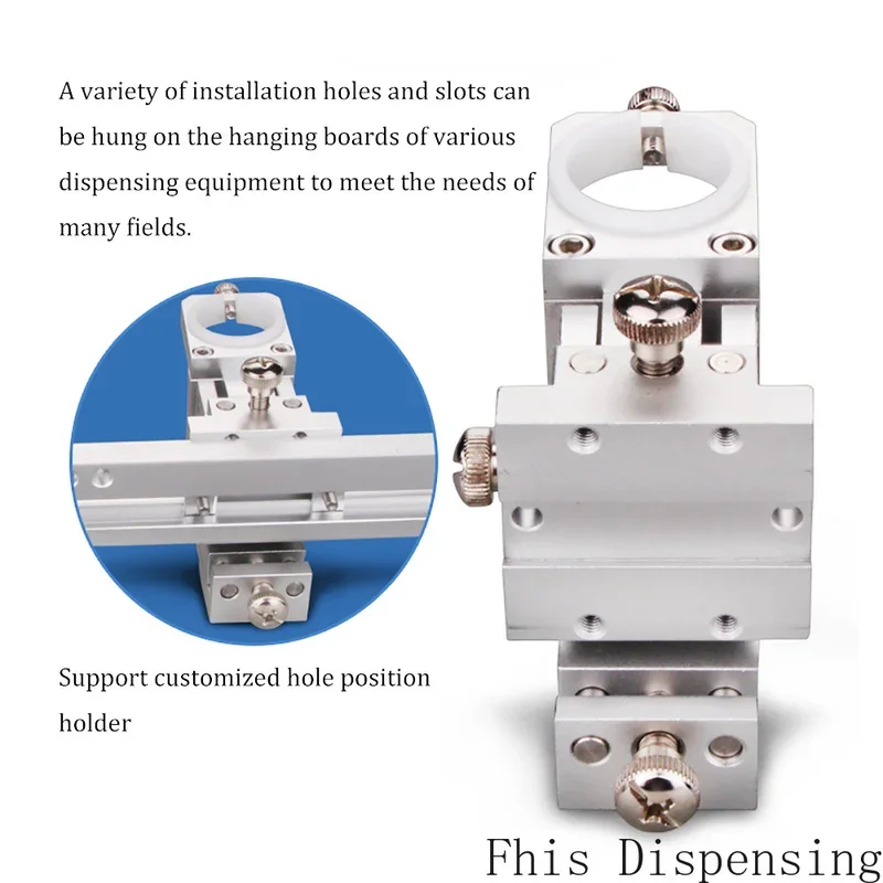 Three Dimensional Fine Adjustment Dispensing Support Dispensing Valve 30cc 50cc Needle Cylinder Aluminum Alloy Fixed Bracket