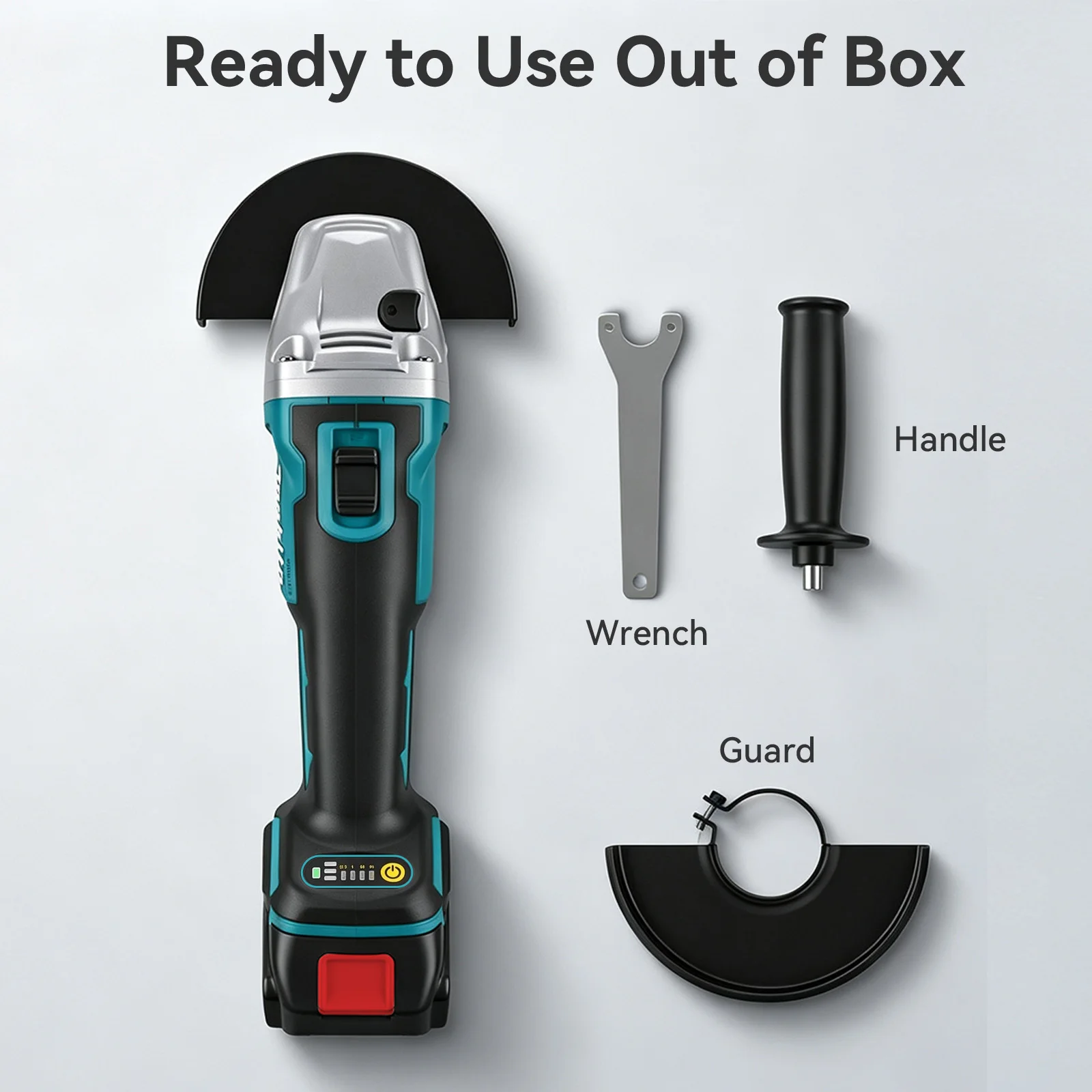 IONTOOL 100mm Cordless Angle Grinder 10000RPM Tool For Surface Buffing Lumber Deburring DIY Maintenance Renovation Work