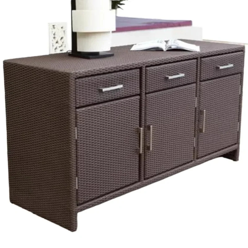Rattan balcony special cabinet storage storage locker utility room outdoor door shoe cabinet door waterproof and sun protection