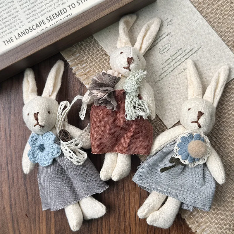 Fabric Brooch Handmade Cartoon Lace Rabbit Cute Bag Accessory Pin for Purse Backpack Scarf Eco Friendly Soft Portable Colorful