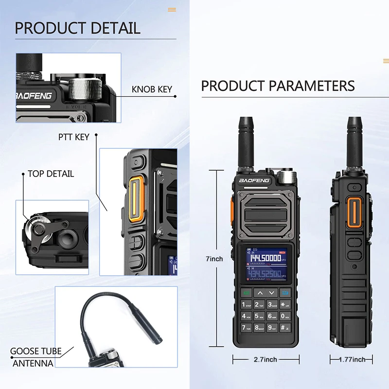 UV-25 Pro Max Baofeng taktyczne Walkie Talkie 50KM BF-X5 Pro o dużej pojemności typu USB C 220-260mhz FM UV-25L Radio dwukierunkowe