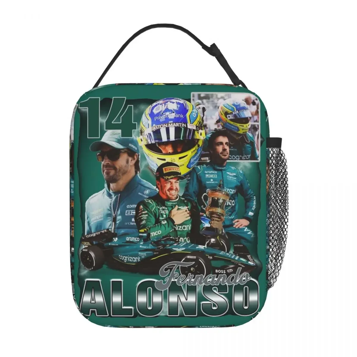 Vintage Fernando Alonso Insulated Lunch Bag for Men Women Food Bag Portable Cooler Thermal Lunch Box For School Office